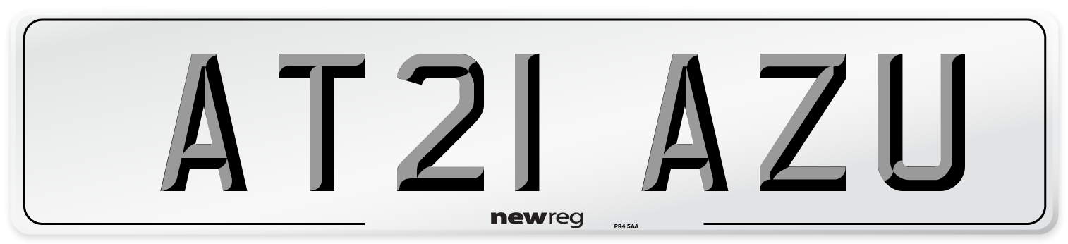 AT21 AZU Number Plate from New Reg